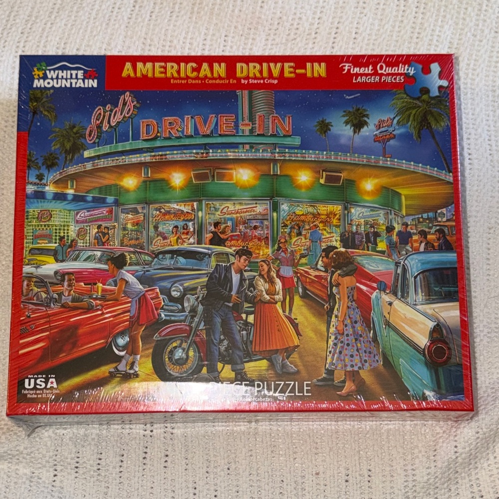 White Mountain Vibrant Drive-In Puzzle